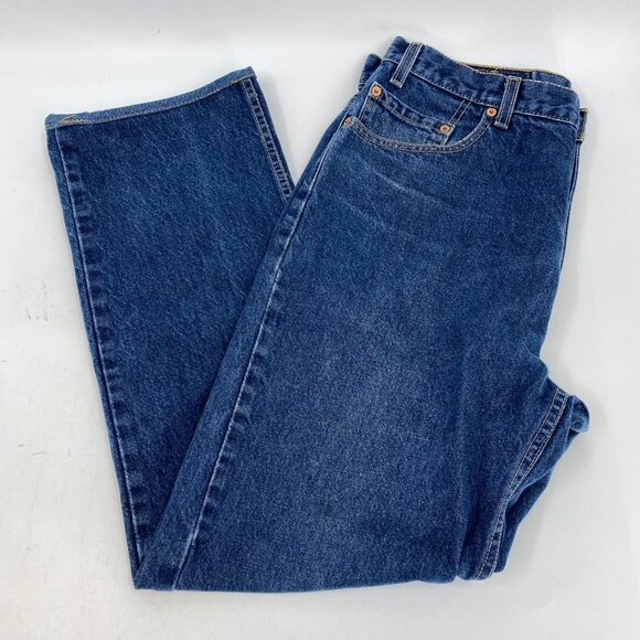 Levi's 505 Dark Wash Straight Leg Jeans | Size 36 Regular - Picture 6 of 9